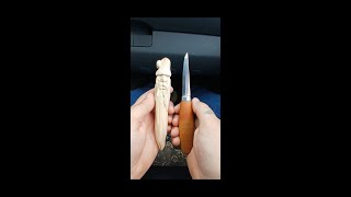 Carved Santa Ornament short youtubeshorts viralshort shortvideo christmas carvedwood morakniv [upl. by Eelrak]