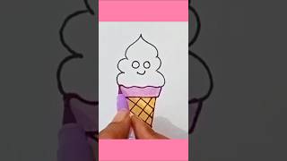 Cute cone ice cream drawing for kids and toddlers ytshorts shorts drawing4kids [upl. by Ailis28]