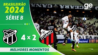 CEARÁ 4 X 2 ITUANO  MELHORES MOMENTOS  13ª RODADA BRASILEIRÃO SÉRIE B 2024  geglobo [upl. by Yajiv]