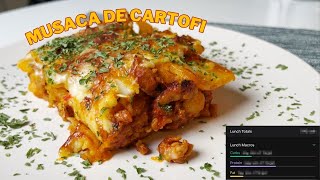 Musaca de cartofi cu carne tocata vita sau porc [upl. by Hartman773]