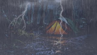 🔴CAMPING IN HEAVY RAIN amp THUNDERSTORMS RELAXING SOUNDS OF RAIN ON TENT ROOF  ASMR [upl. by Zechariah]