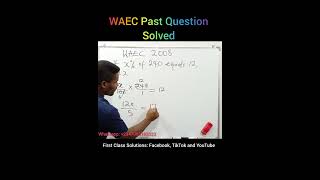 WAEC Past Question dissected [upl. by Anoirtac]