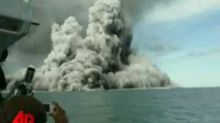 Undersea Volcano Erupts Near Tonga [upl. by Cherish]