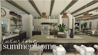 Bloxburg  Luxurious TwoStory Summer Family Home  Roblox  House Build [upl. by Anyaled]