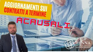 Aggiornamenti sullacausalità nei contratti di lavoro a tempo determinato [upl. by Hutchings]