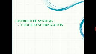 Clock synchronization in Distributed system [upl. by Abbotsen919]