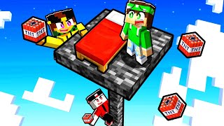 SFIDO I MIEI AMICI IN UNA BEDWARS su un PILASTRO DI BEDROCK  MINECRAFT [upl. by Ilojne637]