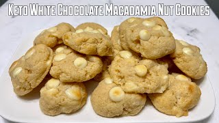 Keto White Chocolate Macademia Nut Cookies [upl. by Jerz]