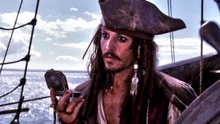 Pirates Of The Caribbean  Hes a Pirate Captain Jack jumps flies sails arrives to port Full HD [upl. by Jarus]