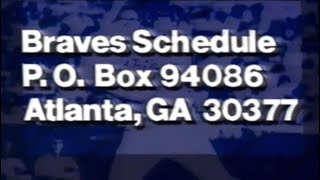 1984 Braves Schedule Commercial [upl. by Ssilb]