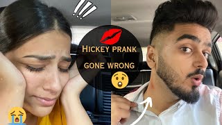 Hickeylove bite prank on girlfriend😲💋 aaj break up😣 [upl. by Trilbi]