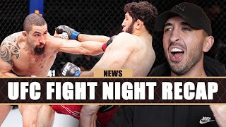 HUGE KNOCKOUT Robert Whittaker vs Ikram Aliskerov REACTION UFC Fight Night Recap  MMArcade News [upl. by Carmela]