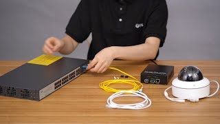 Application of PoE Gigabit RJ45 to SFP Media Converter  FS [upl. by Ahsain935]