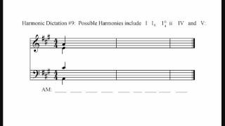 Harmonic Dictation 9 Moderate [upl. by Haliled]