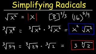 Simplifying Radicals [upl. by Keegan]