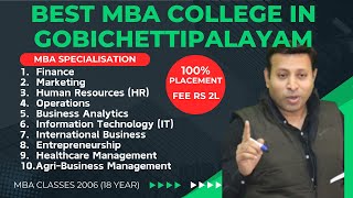 BEST MBA COLLEGE IN GOBICHETTIPALAYAM  TOP MBA COLLEGE IN GOBICHETTIPALAYAM 2025  ADMISSION [upl. by Smail]