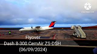 2x Flyover Dash 8300 CemAir ZSDSH 06092024 [upl. by Adilem420]