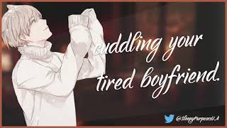 Cuddling with your tired boyfriend Asmr 1 Hour Breathing Sleep Aid [upl. by Byrd]