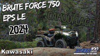 Walkaround  Kawasaki Brute Force 750 EPS LE Camouflage 4x4 2024 [upl. by Sofia25]