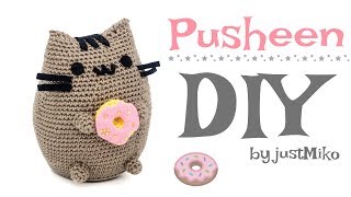 Pusheen the Cat häkeln 🍩 Do it Yourself Amigurumi  Katze by justMiko [upl. by Atekahs251]