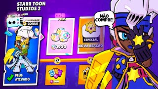 RESGATANDO TODAS as RECOMPENSAS do NOVO BRAWL PASS PLUS 😱 [upl. by Nanaek713]