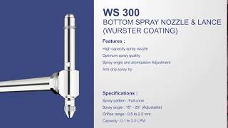 High Speed Bottom Spray Lance WS300 For Wurster Coating [upl. by Yenttirb]