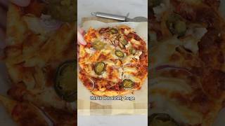 HUGE low calorie pizza flatbread 60g protein 🍕 healthyeating easyrecipe diet pizza recipe [upl. by Richmal]