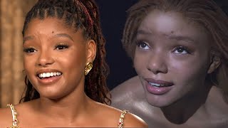 The Little Mermaid Halle Bailey Breaks Down Biggest Changes From Animated Film Exclusive [upl. by Aiekan]