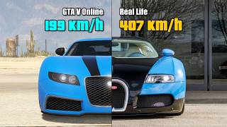 GTA V Online Cars Top Speed vs Real Life  All Supercars [upl. by Odessa821]