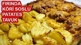 ÇOK PRATİK  Fırında Köri Soslu Tavuk Patates Nasıl Yapılır [upl. by Lemrahc]