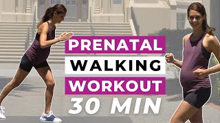 30 MIN PRENATAL CARDIO WALKING WORKOUT  Pregnancy Low Impact Walking Workout [upl. by Shuler]