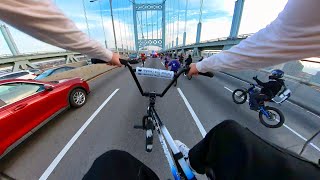 Riding BMX At A NYC Rideout [upl. by Valera]