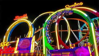 Olympia Looping Roller Coaster Night amp Daytime POV [upl. by Telford575]