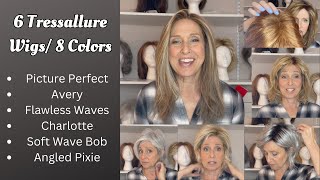 6 Tressallure Wigs Picture Perfect Avery Flawless Waves Charlotte Soft Wave Bob amp Angled Pixie [upl. by Alleuqcaj]