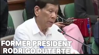 Former President Rodrigo Duterte in the Senate Hearing senateofthephilippines duterte kojc [upl. by Bonar]