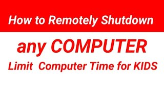 How to remote shutdown any computer [upl. by Korns]