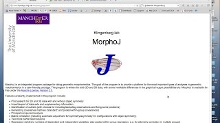 MorphoJ Tutorial 1 4ED3 Evolutionary Developmental Biology [upl. by Aimo]