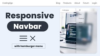 How to create a Responsive Navigation Bar for beginners [upl. by Epilihp711]