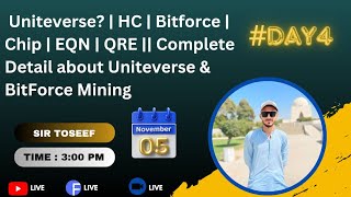 Complete Detail About Uniteverse amp Bitforce Mining  Host Toseef Raheem [upl. by Leahplar]