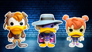 Funko POP Disney Darkwing Duck Figure Set Unboxing Darkwing Launchpad Gosalyn [upl. by Eniroc]