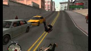 GTA San Andreas  Wrestling Dropkick Mod [upl. by Tserrof]