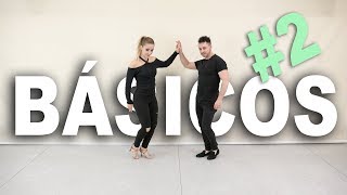 2 Pasos básicos de BACHATA 2  Cómo bailar bachata  Aprende a bailar con Alfonso y Mónica [upl. by Oidualc]