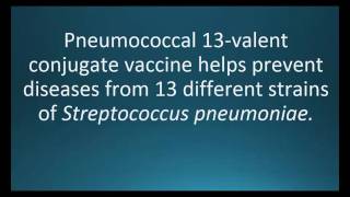 How to pronounce pneumococcal 13valent conjugate vaccine Prevnar 13 Memorizing Pharmacology [upl. by Tomaso]