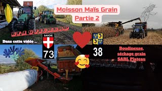 Moisson Maïs Grain  ETA GUICHERD  SARL PLATEAU  Boudineuse  Séchage  Partie 2  2024 [upl. by Kimball124]