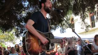 Passenger  Holocene Bon Iver cover busking in Fremantle 141213 [upl. by Story93]