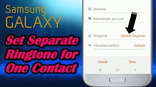 Set Separate Ringtone for Each Contact in Samsung [upl. by Ahsiakal]