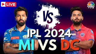 IPL 2024 LIVE MI vs DC LIVE Match  Mumbai Indians vs Delhi Capitals LIVE Score Cricket LIVE N18L [upl. by Kenn]