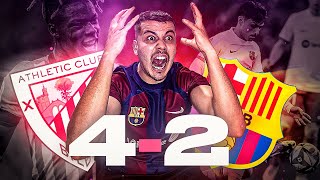 Hincha del Barca Reacciona al Athletic 42 Barca Somos una basura Eliminados de copa del rey [upl. by Rubenstein]