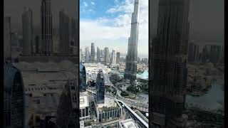 Downtown view from address sky view hotel dubai  burjkhalifa  shorts subscribe dubaicity [upl. by Egiarc972]