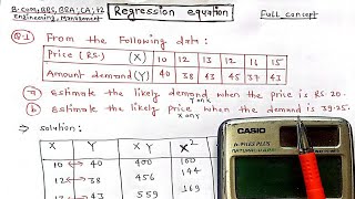 Regression equation  How to find regression equation  Regression equation of X on Y and Y on X [upl. by Seravat479]